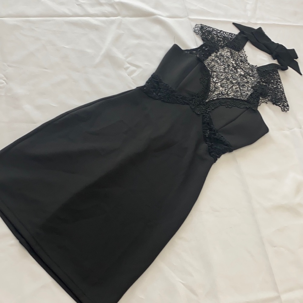Sexy black cocktail dress